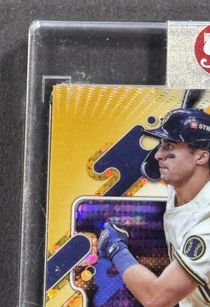 2025 Topps Pristine Sal Frelick Gold Auto 50/50 Milwaukee Brewers Mint Encased