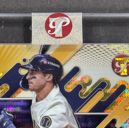 2025 Topps Pristine Sal Frelick Gold Auto 50/50 Milwaukee Brewers Mint Encased