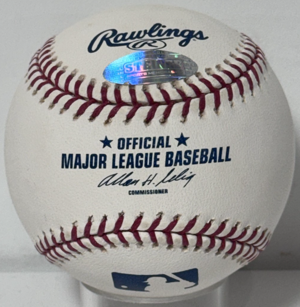 Rickey Henderson Signed Official Baseball Auto Steiner COA Athletics Yankees HOF