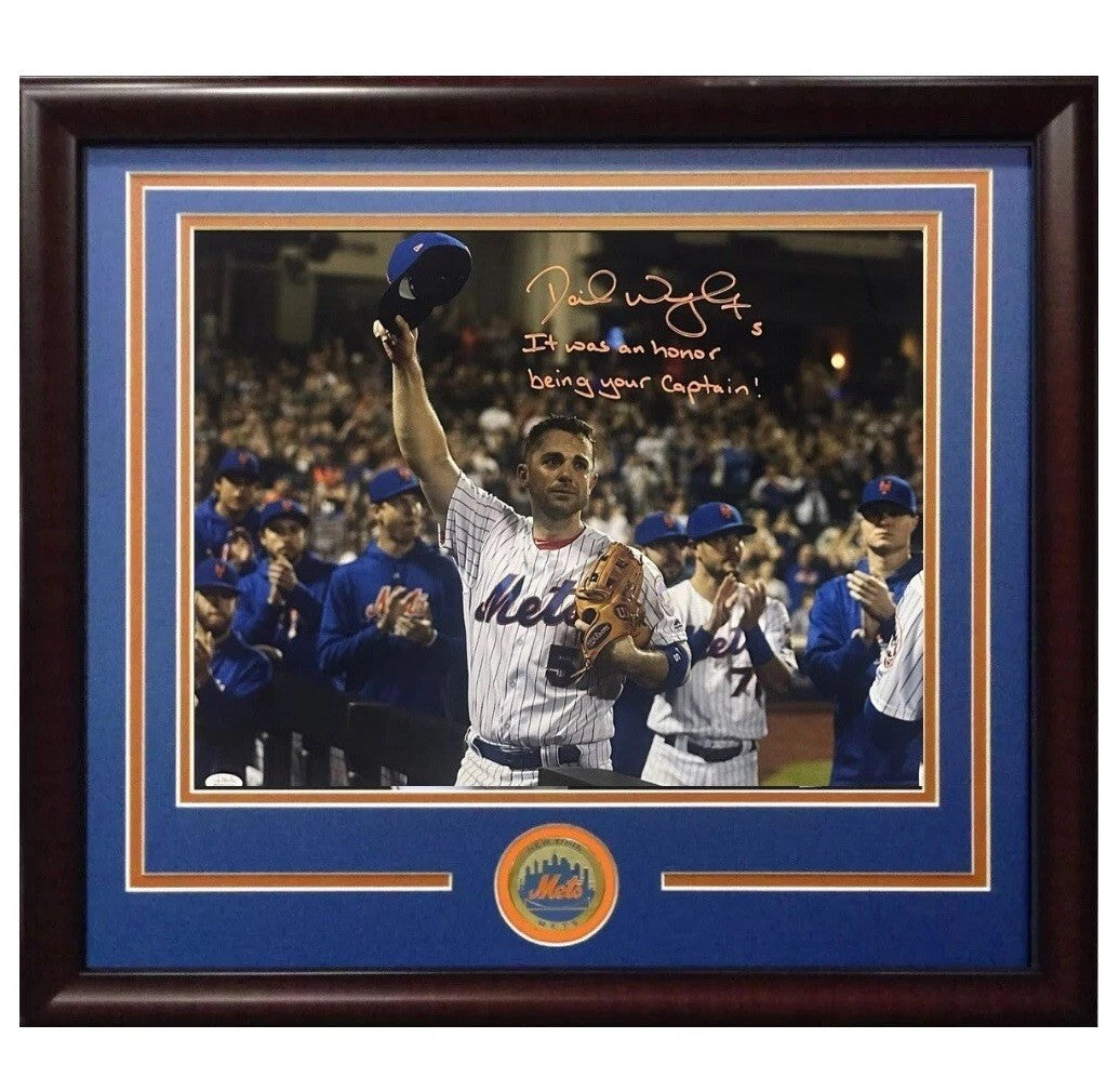 David Wright Signed Final Game Mets #5 Honor Captain Auto 16x20 Framed Photo BAS