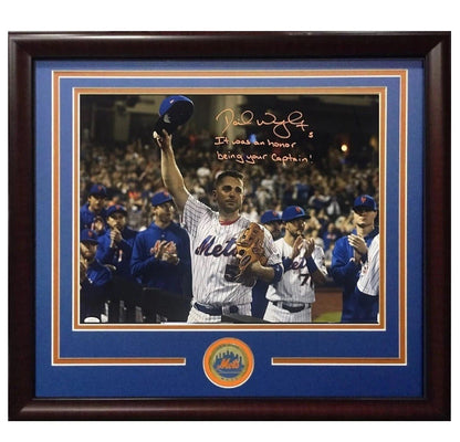 David Wright Signed Final Game Mets #5 Honor Captain Auto 16x20 Framed Photo BAS