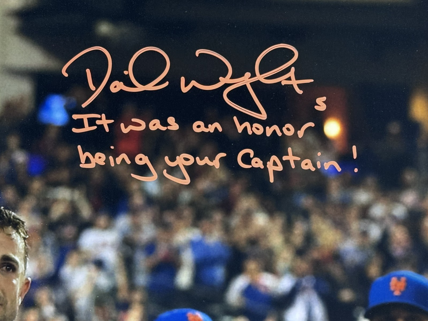 David Wright Signed Final Game Mets #5 Honor Captain Auto 16x20 Framed Photo BAS