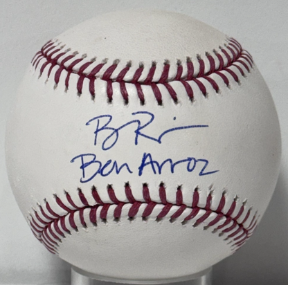 Ben Rice Signed Official MLB Baseball Ben Arroz Auto Steiner CX COA NY Yankees