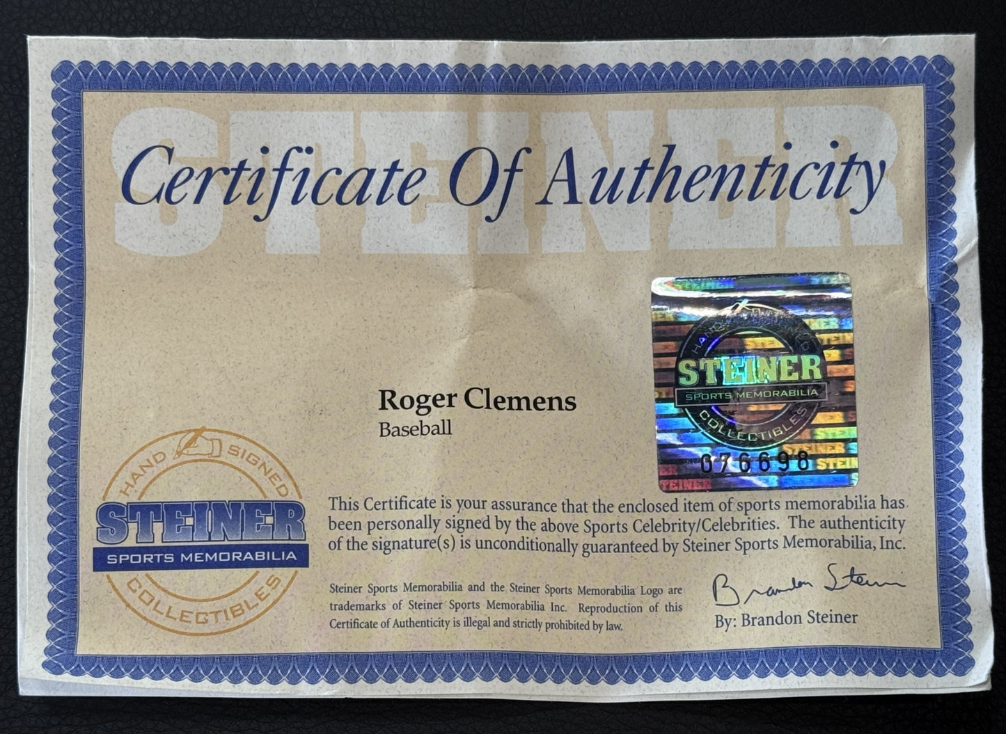 Roger Clemens Signed Official Baseball CY 5 Auto Steiner COA Red Sox NY Yankees
