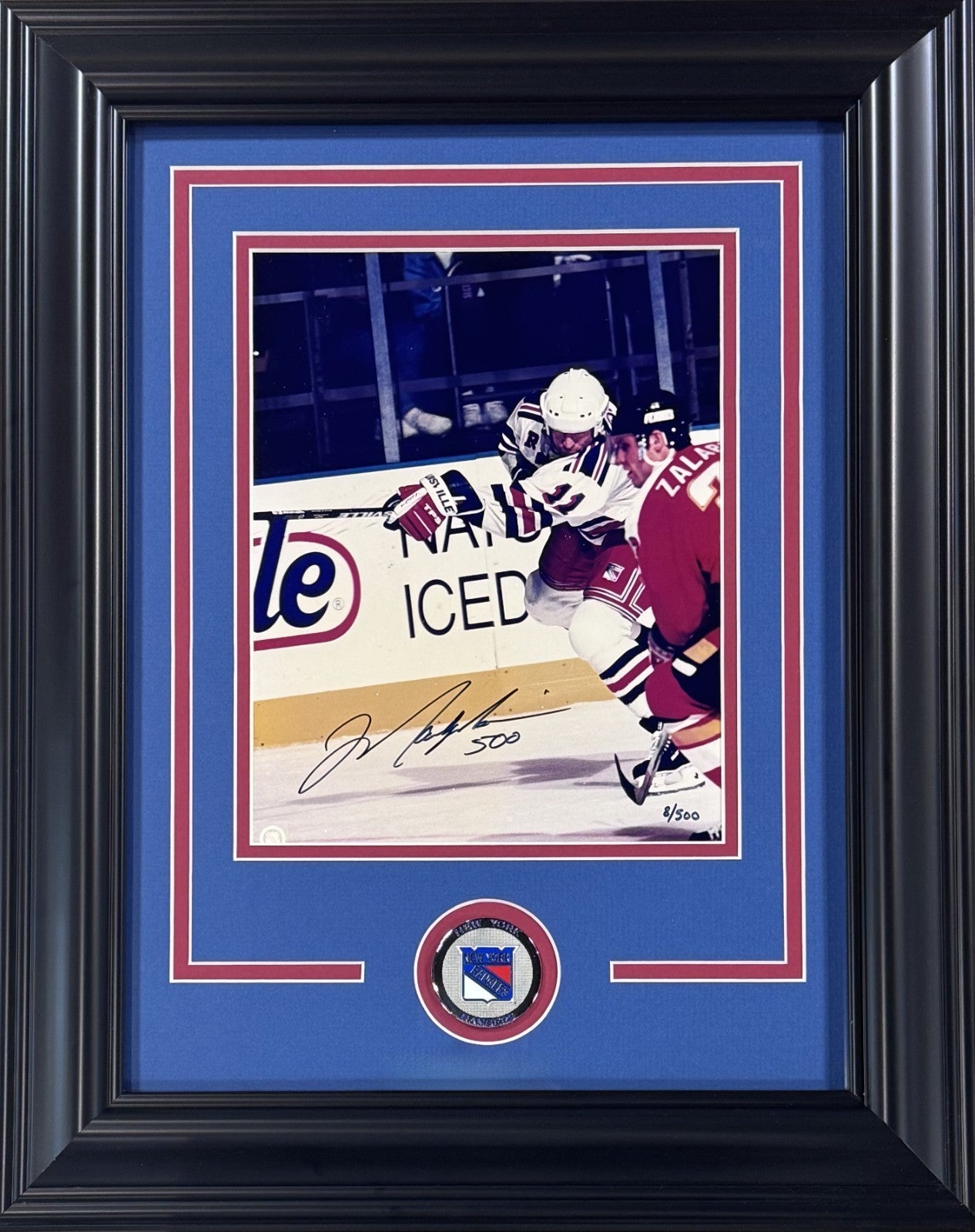 Mark Messier Signed 8x10 Framed Photo 500 ins LE/500 Auto Steiner NY Rangers HOF