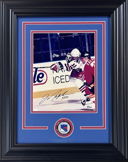Mark Messier Signed 8x10 Framed Photo 500 ins LE/500 Auto Steiner NY Rangers HOF