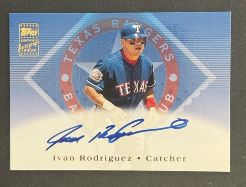 2002 Topps Certified Ivan Rodriguez MINT AUTO #TA2 Sp Rare Rangers HOF
