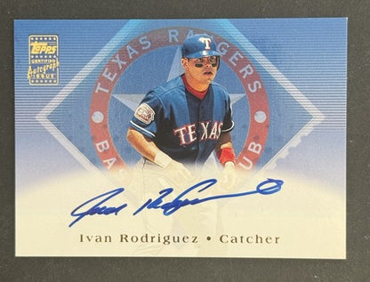 2002 Topps Certified Ivan Rodriguez MINT AUTO #TA2 Sp Rare Rangers HOF