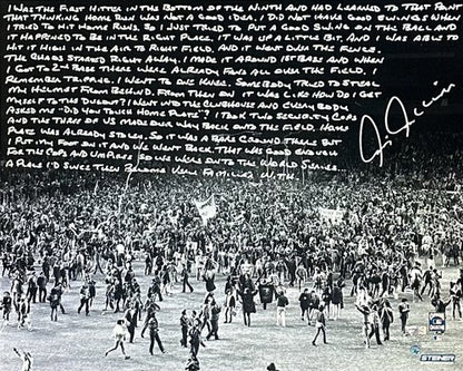 Chris Chambliss Signed 16x20 Framed Photo 1976 Hr Playoff Story Auto Fanatics