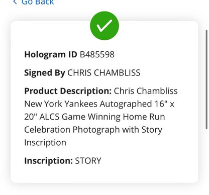 Chris Chambliss Signed 16x20 Framed Photo 1976 Hr Playoff Story Auto Fanatics