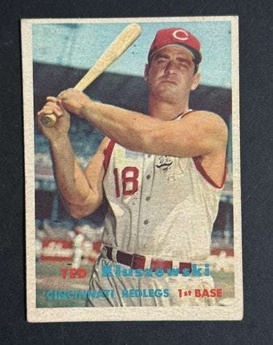 1957 Topps Ted Kluszewski EX  #165 Muscle Jersey Shirt Cincinnati Reds