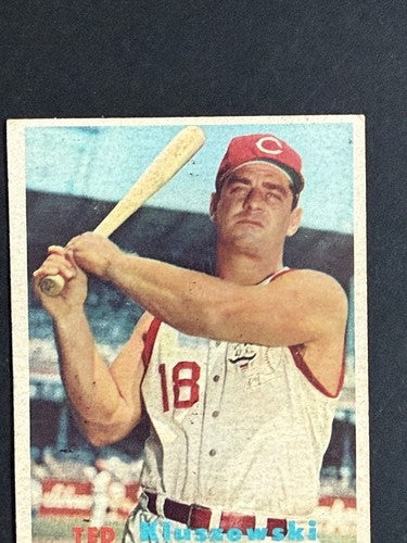 1957 Topps Ted Kluszewski EX  #165 Muscle Jersey Shirt Cincinnati Reds