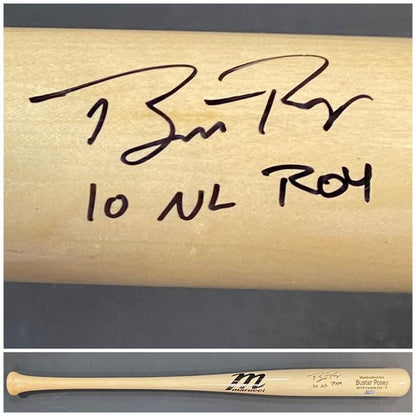 Buster Posey Signed Marucci Game Model Bat 2010 NL ROY Auto Giants MLB Holo COA