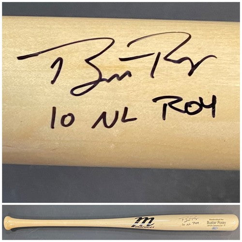 Buster Posey Signed Marucci Game Model Bat 2010 NL ROY Auto Giants MLB Holo COA