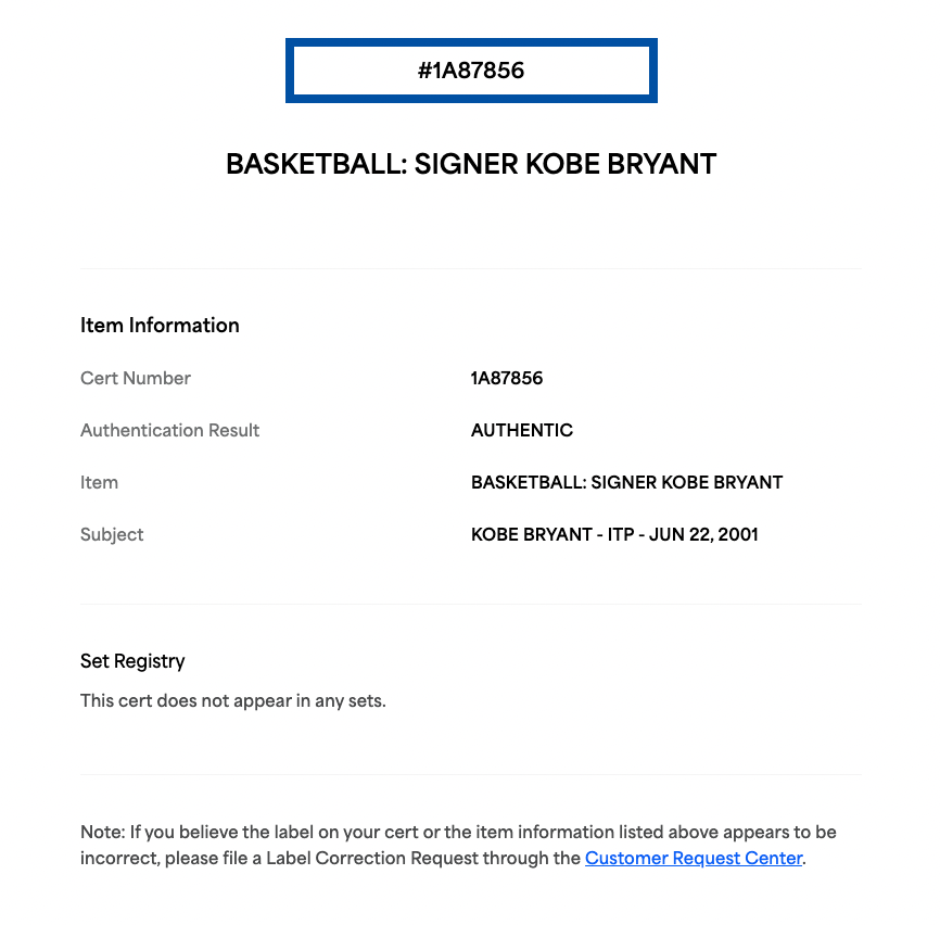 Kobe Bryant Signed Official NBA Game Basketball 2001 NBA Finals Auto ITP PSA COA