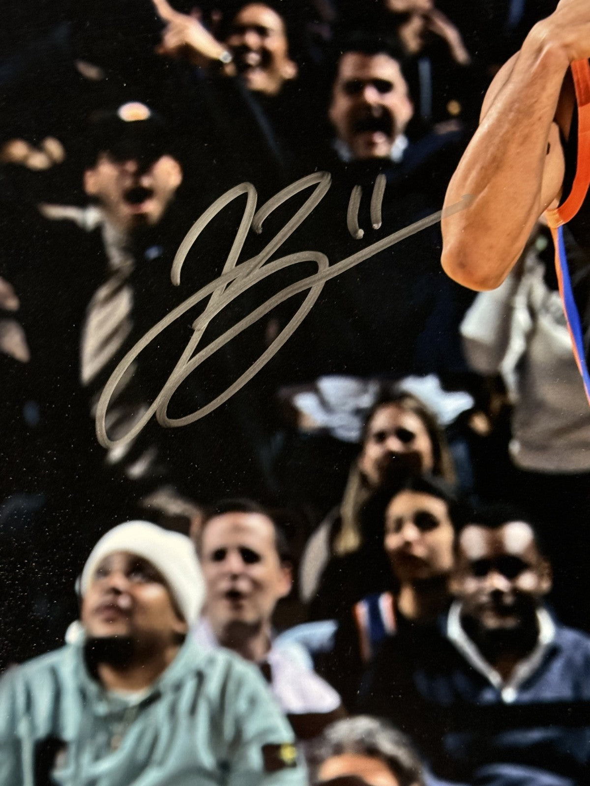 Jalen Brunson Signed 16x20 Framed Photo Celebration Knicks 26 Finals MVP Fan COA