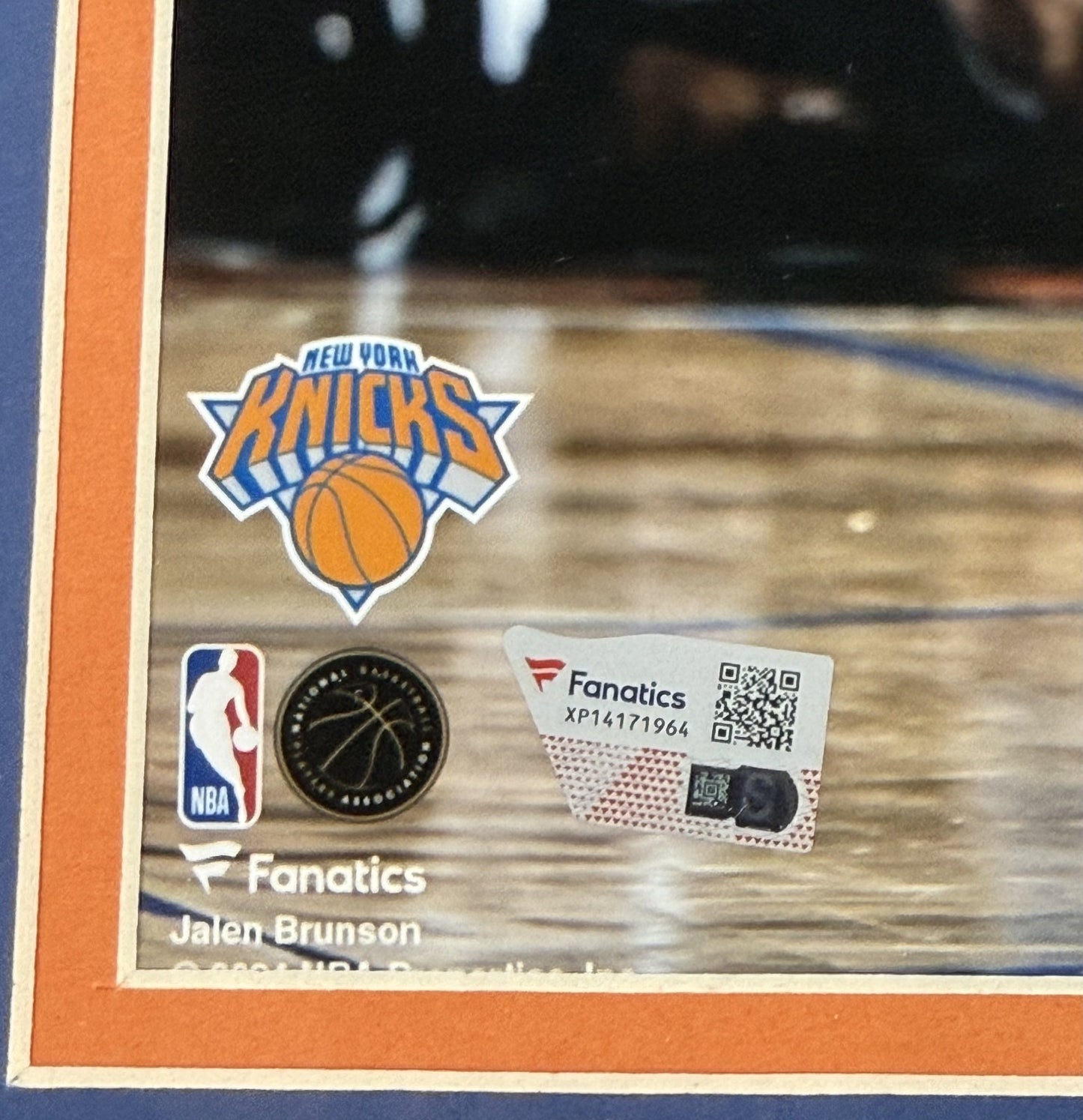Jalen Brunson Signed 16x20 Framed Photo Celebration Knicks 26 Finals MVP Fan COA