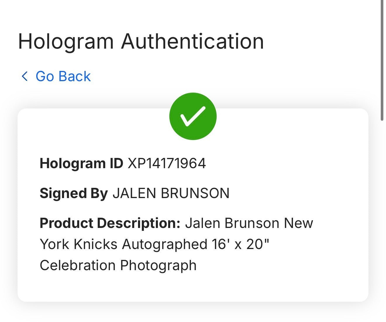 Jalen Brunson Signed 16x20 Framed Photo Celebration Knicks 26 Finals MVP Fan COA