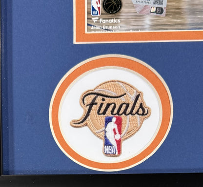 Jalen Brunson Signed 16x20 Framed Photo Celebration Knicks 26 Finals MVP Fan COA