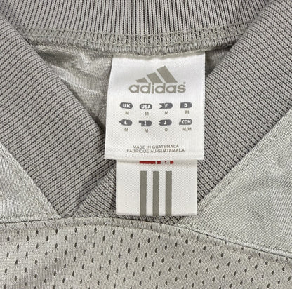NY Yankees Gray Adidas Football Jersey / Shirt Adult Size Medium Nylon Mesh