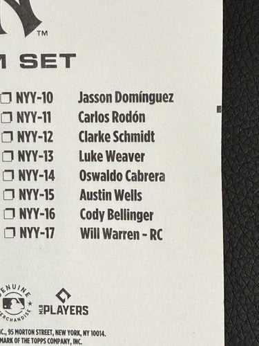 Ny Yankees 2025 Topps Factory Sealed Team Set Aaron Judge Ben Rice Rookie Mint