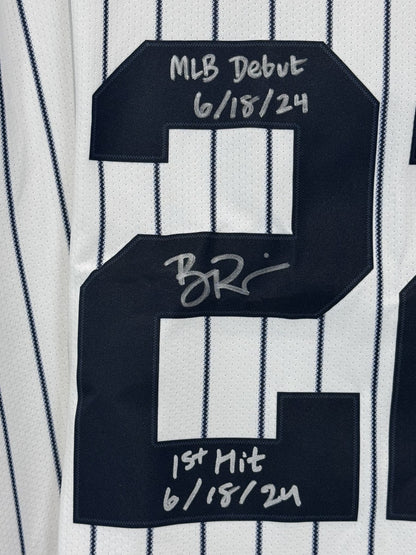 Ben Rice Signed New York Yankees #22 Nike Jersey Size XL 4 Stat Auto CX COA