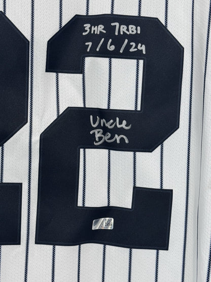 Ben Rice Signed New York Yankees #22 Nike Jersey Size XL 4 Stat Auto CX COA