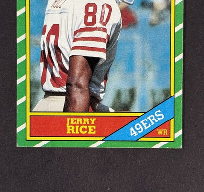 1986 Topps Jerry Rice # 161 RC EX - Nm Centered HOF Rookie San Francisco 49’ers