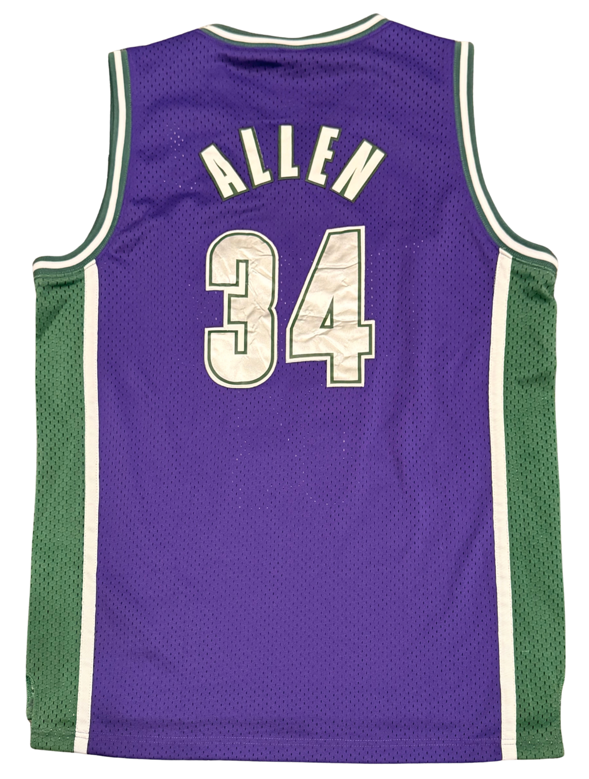 Ray Allen Milwaukee Bucks #34 Nike NBA Jersey Purple XL Length +2 Vintage