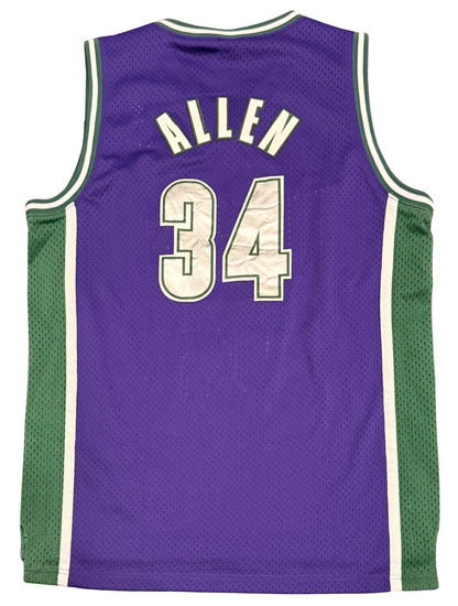 Ray Allen Milwaukee Bucks #34 Nike NBA Jersey Purple XL Length +2 Vintage