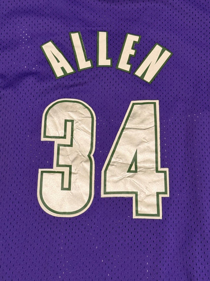 Ray Allen Milwaukee Bucks #34 Nike NBA Jersey Purple XL Length +2 Vintage