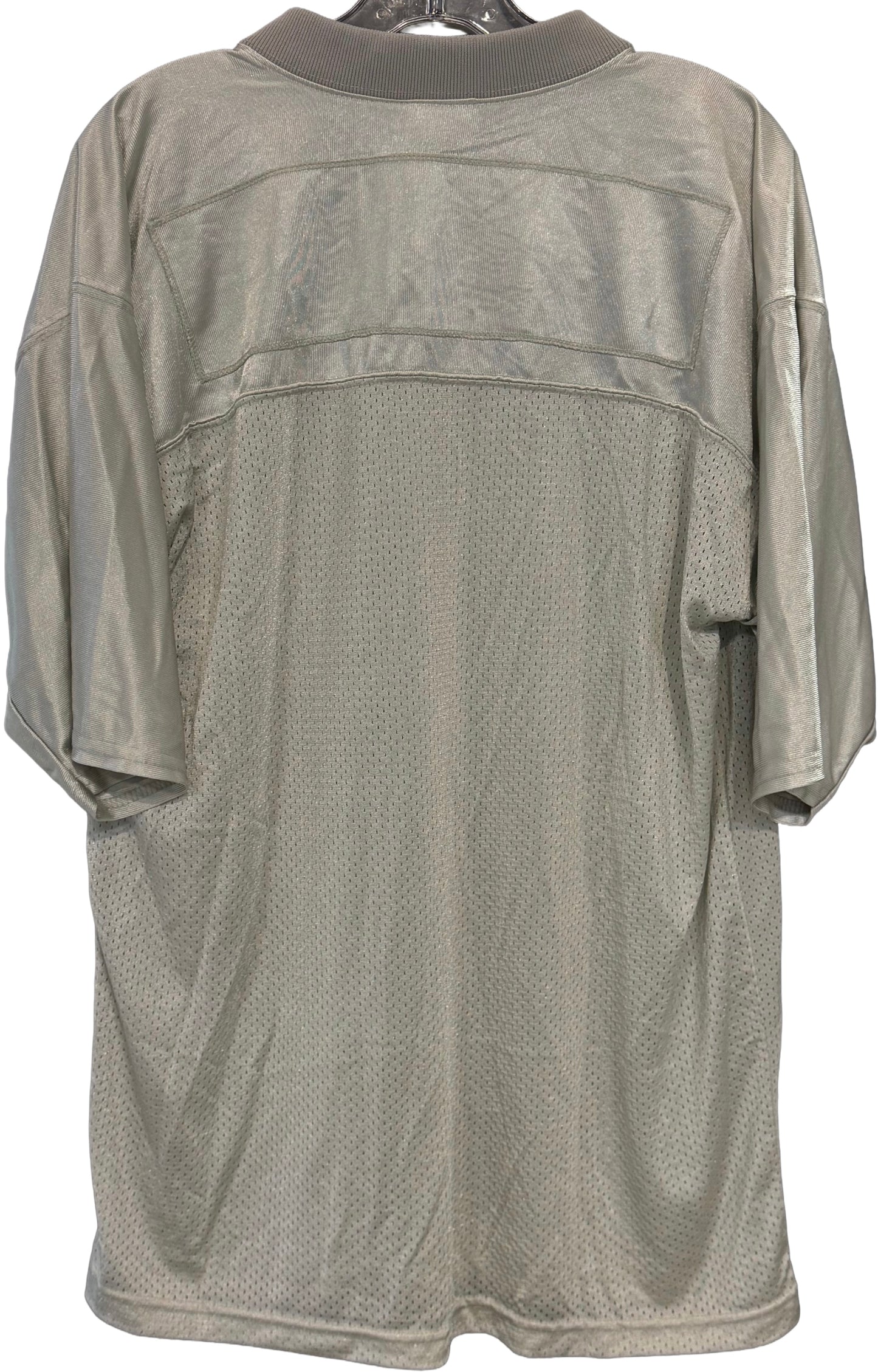 NY Yankees Gray Adidas Football Jersey / Shirt Adult Size Medium Nylon Mesh