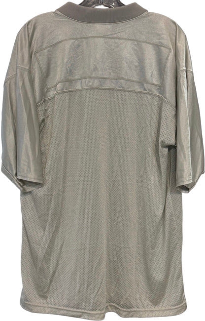 NY Yankees Gray Adidas Football Jersey / Shirt Adult Size Medium Nylon Mesh