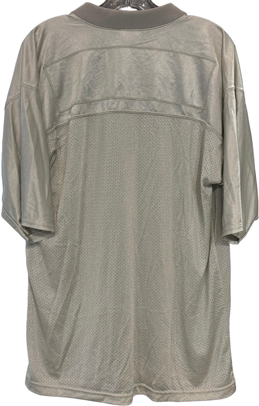NY Yankees Gray Adidas Football Jersey / Shirt Adult Size Medium Nylon Mesh