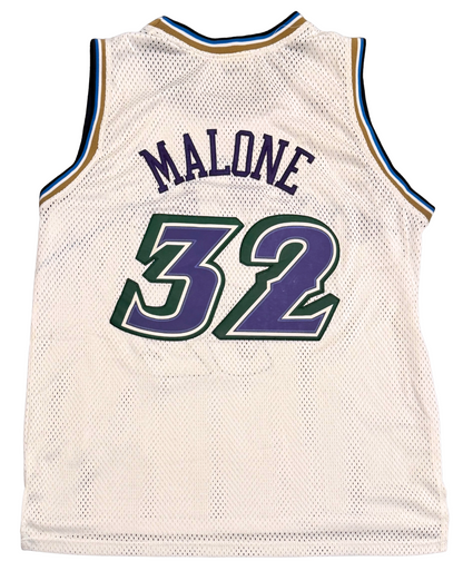 Karl Malone Utah Jazz #32 Adidas Hardwood Classics NBA Jersey White XL Vintage