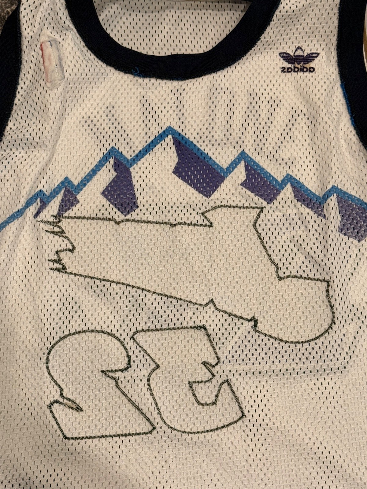 Karl Malone Utah Jazz #32 Adidas Hardwood Classics NBA Jersey White XL Vintage