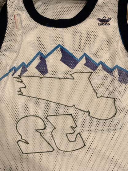 Karl Malone Utah Jazz #32 Adidas Hardwood Classics NBA Jersey White XL Vintage
