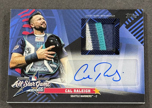 2025 Topps Update Cal Raleigh All Star Stitches Auto LE /10 Seattle Mariners