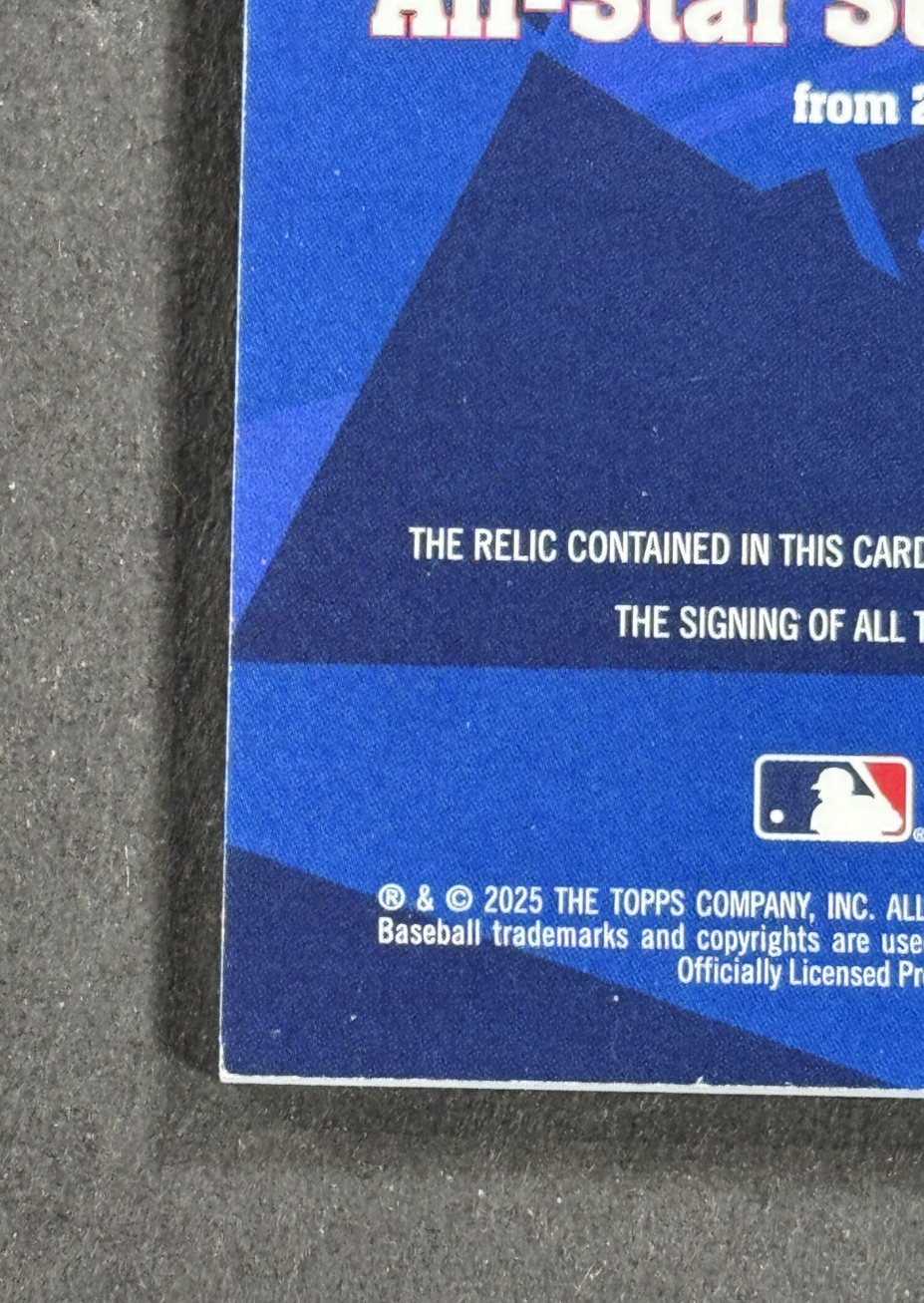 2025 Topps Update Cal Raleigh All Star Stitches Auto LE /10 Seattle Mariners