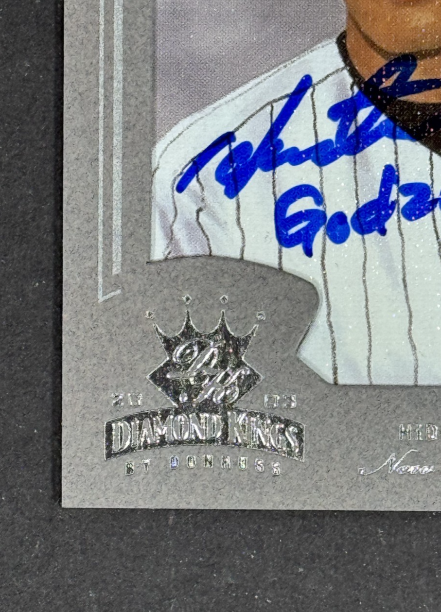 2003 Diamond Kings Signed Hideki Matsui LE/100 Godzilla Auto Lucky COA Yankees