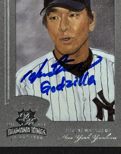 2003 Diamond Kings Signed Hideki Matsui LE/100 Godzilla Auto Lucky COA Yankees