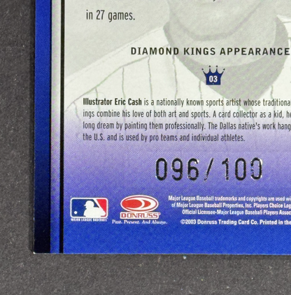 2003 Diamond Kings Signed Hideki Matsui LE/100 Godzilla Auto Lucky COA Yankees
