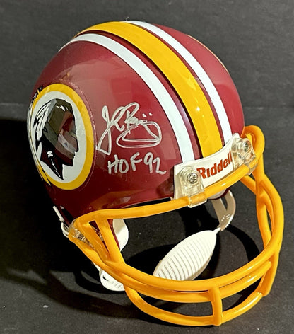 John Riggins Signed Redskins Riddell Mini Helmet HOF 92 Autograph Steiner COA