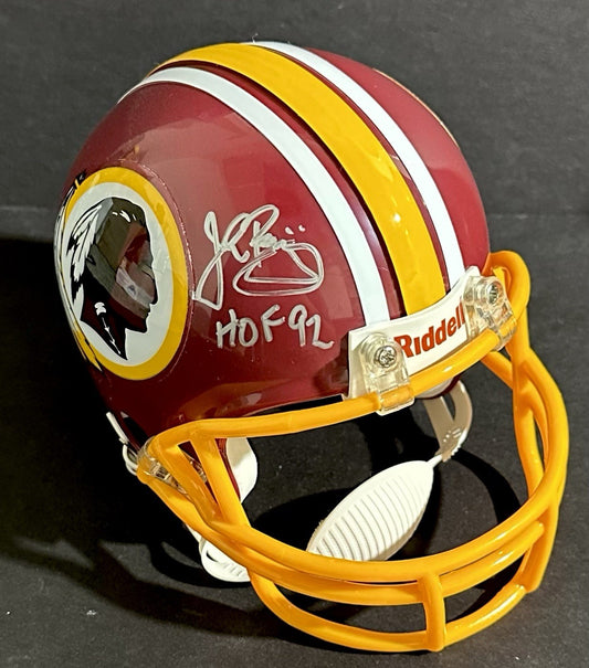 John Riggins Signed Redskins Riddell Mini Helmet HOF 92 Autograph Steiner COA