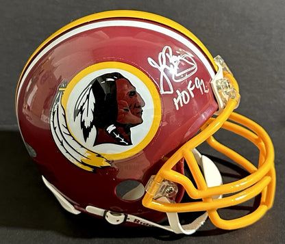 John Riggins Signed Redskins Riddell Mini Helmet HOF 92 Autograph Steiner COA