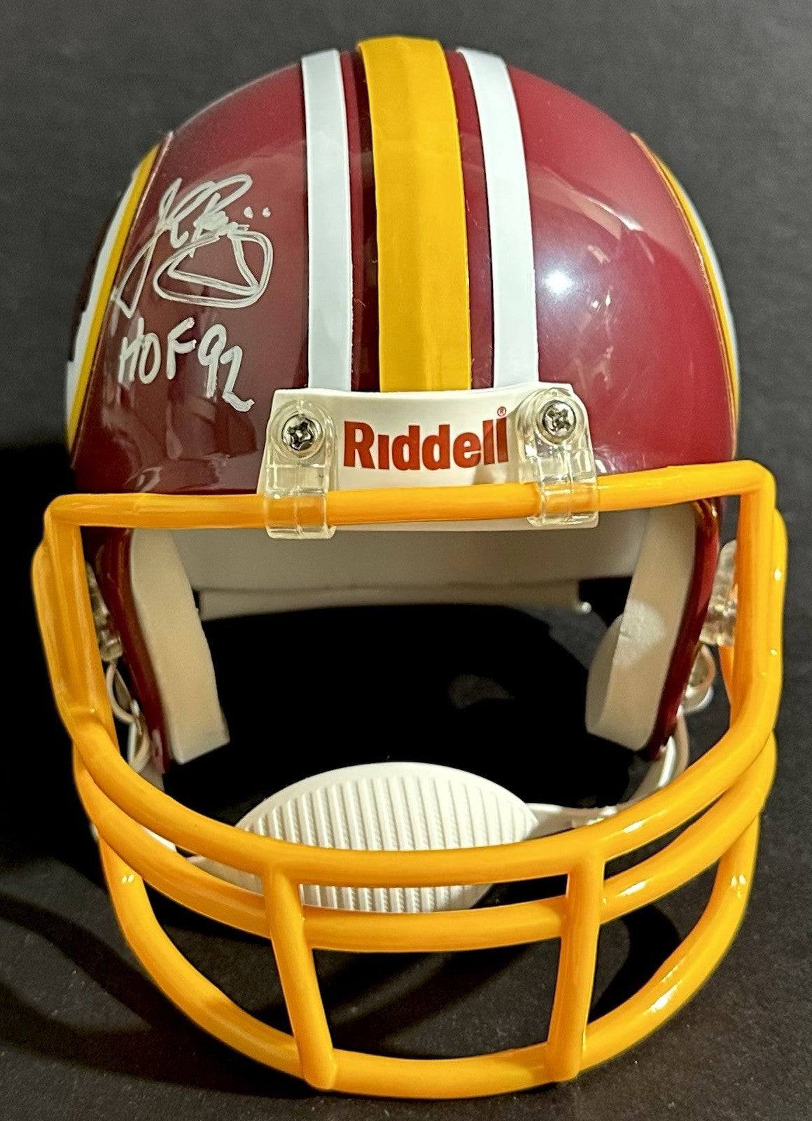 John Riggins Signed Redskins Riddell Mini Helmet HOF 92 Autograph Steiner COA