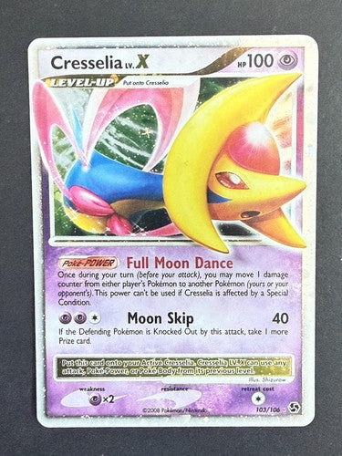 2008 POKEMON DIAMOND & PEARL GREAT ENCOUNTERS #103 CRESSELIA Holo Nm - Mint