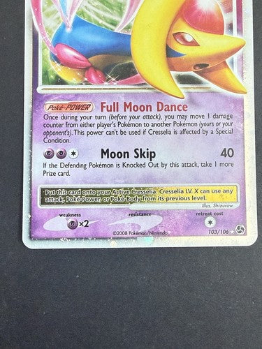 2008 POKEMON DIAMOND & PEARL GREAT ENCOUNTERS #103 CRESSELIA Holo Nm - Mint