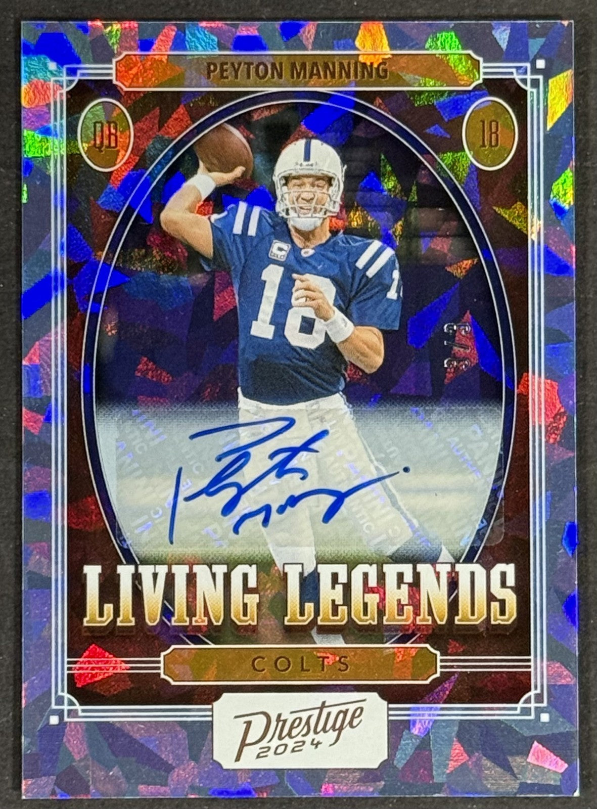 2024 Panini Prestige Living Legends Peyton Manning Auto Colts HOF LE 3/3 Bookend