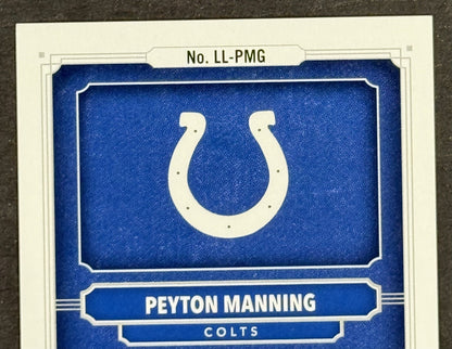 2024 Panini Prestige Living Legends Peyton Manning Auto Colts HOF LE 3/3 Bookend